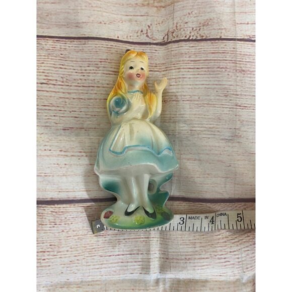 Vintage 1960's Disney Alice In Wonderland Ceramic Figurine Made In Japan - Picture 8 of 8